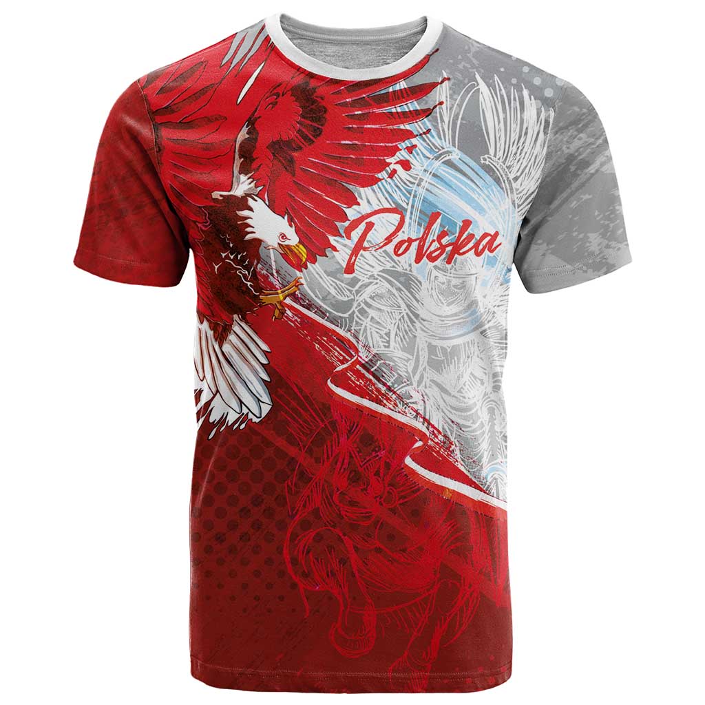 Poland Eagle and Winged Hussar T Shirt Grunge Sporty Style