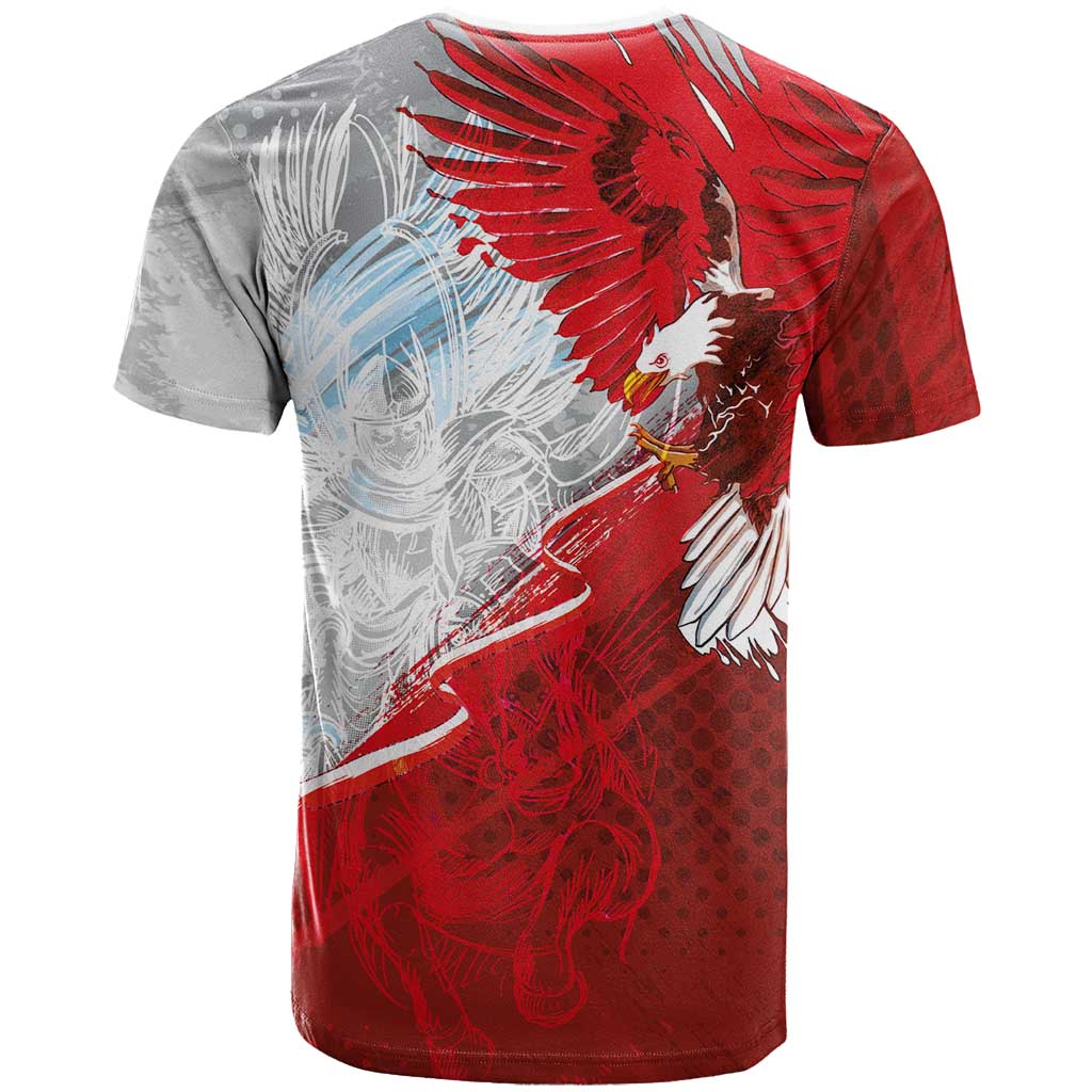 Poland Eagle and Winged Hussar T Shirt Grunge Sporty Style