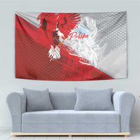 Poland Eagle and Winged Hussar Tapestry Grunge Sporty Style
