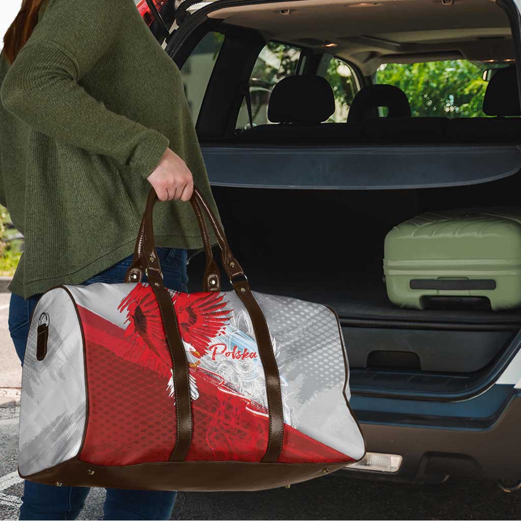Poland Eagle and Winged Hussar Travel Bag Grunge Sporty Style