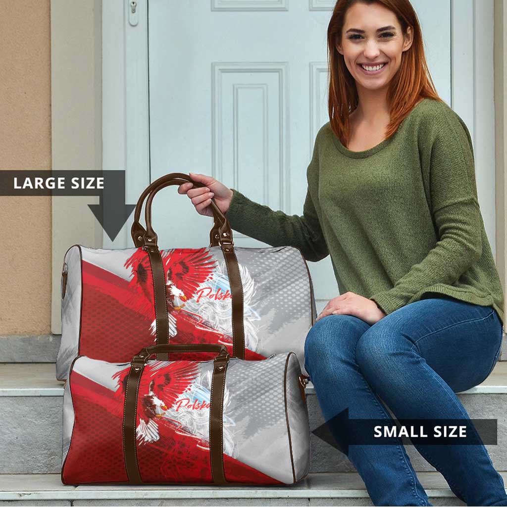 Poland Eagle and Winged Hussar Travel Bag Grunge Sporty Style