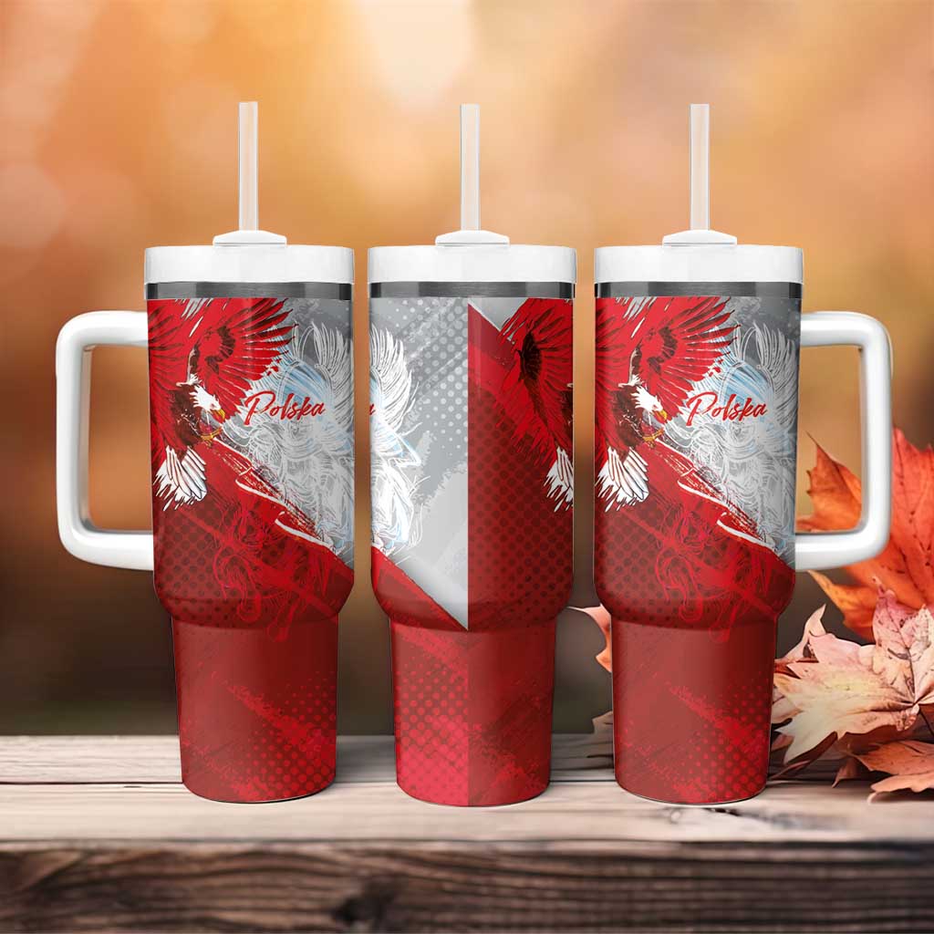 Poland Eagle and Winged Hussar Tumbler With Handle Grunge Sporty Style
