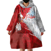 Poland Eagle and Winged Hussar Wearable Blanket Hoodie Grunge Sporty Style