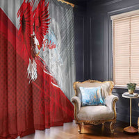 Poland Eagle and Winged Hussar Window Curtain Grunge Sporty Style