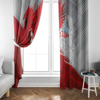Poland Eagle and Winged Hussar Window Curtain Grunge Sporty Style