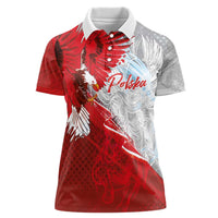 Poland Eagle and Winged Hussar Women Polo Shirt Grunge Sporty Style