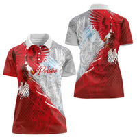 Poland Eagle and Winged Hussar Women Polo Shirt Grunge Sporty Style
