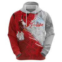 Poland Eagle and Winged Hussar Zip Hoodie Grunge Sporty Style