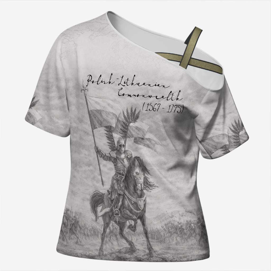 Polish-Lithuanian Commonwealth Cross Shoulder Shirt Winged Hussars-Vintage Style