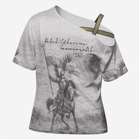 Polish-Lithuanian Commonwealth Cross Shoulder Shirt Winged Hussars-Vintage Style