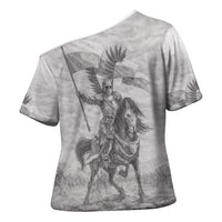 Polish-Lithuanian Commonwealth Cross Shoulder Shirt Winged Hussars-Vintage Style