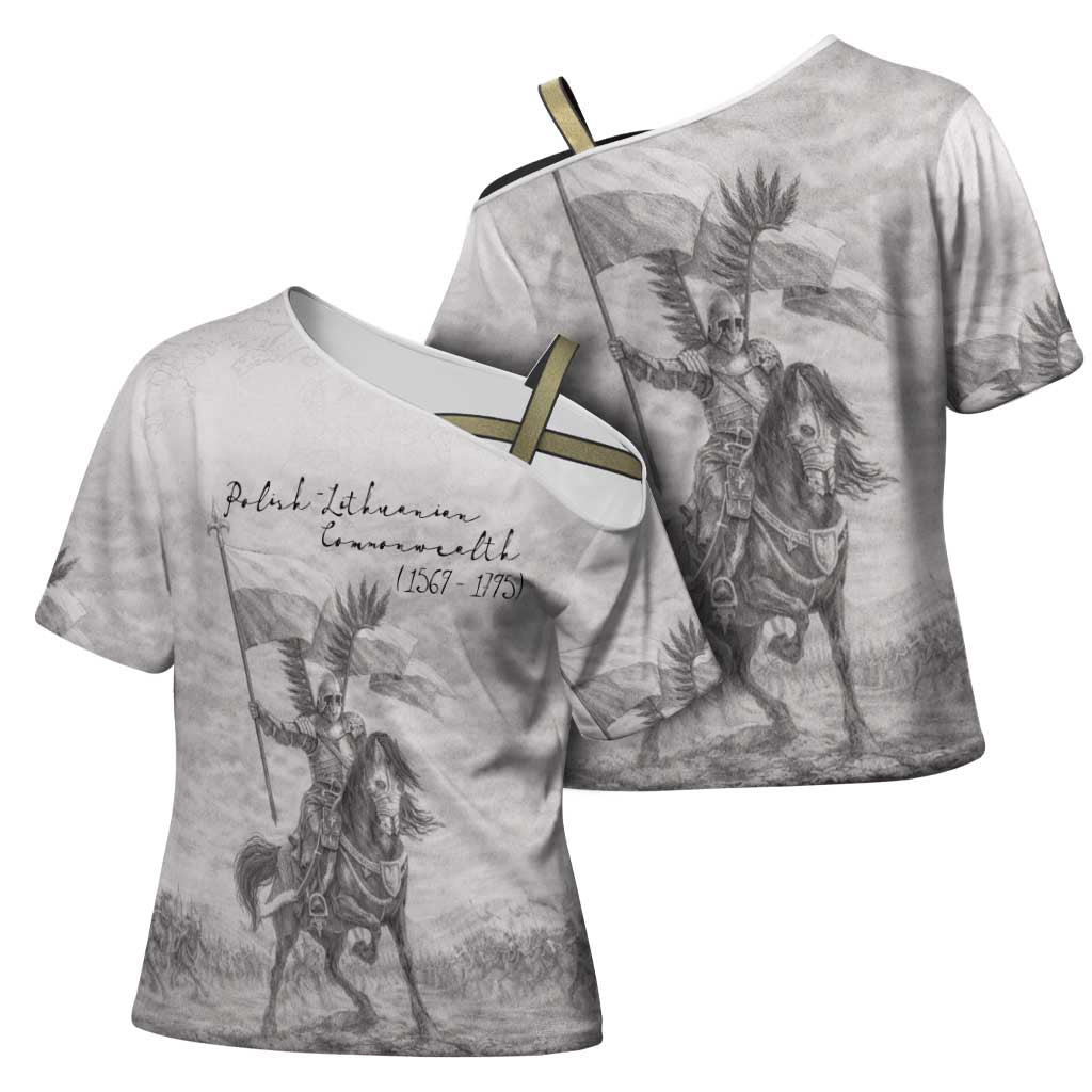 Polish-Lithuanian Commonwealth Cross Shoulder Shirt Winged Hussars-Vintage Style