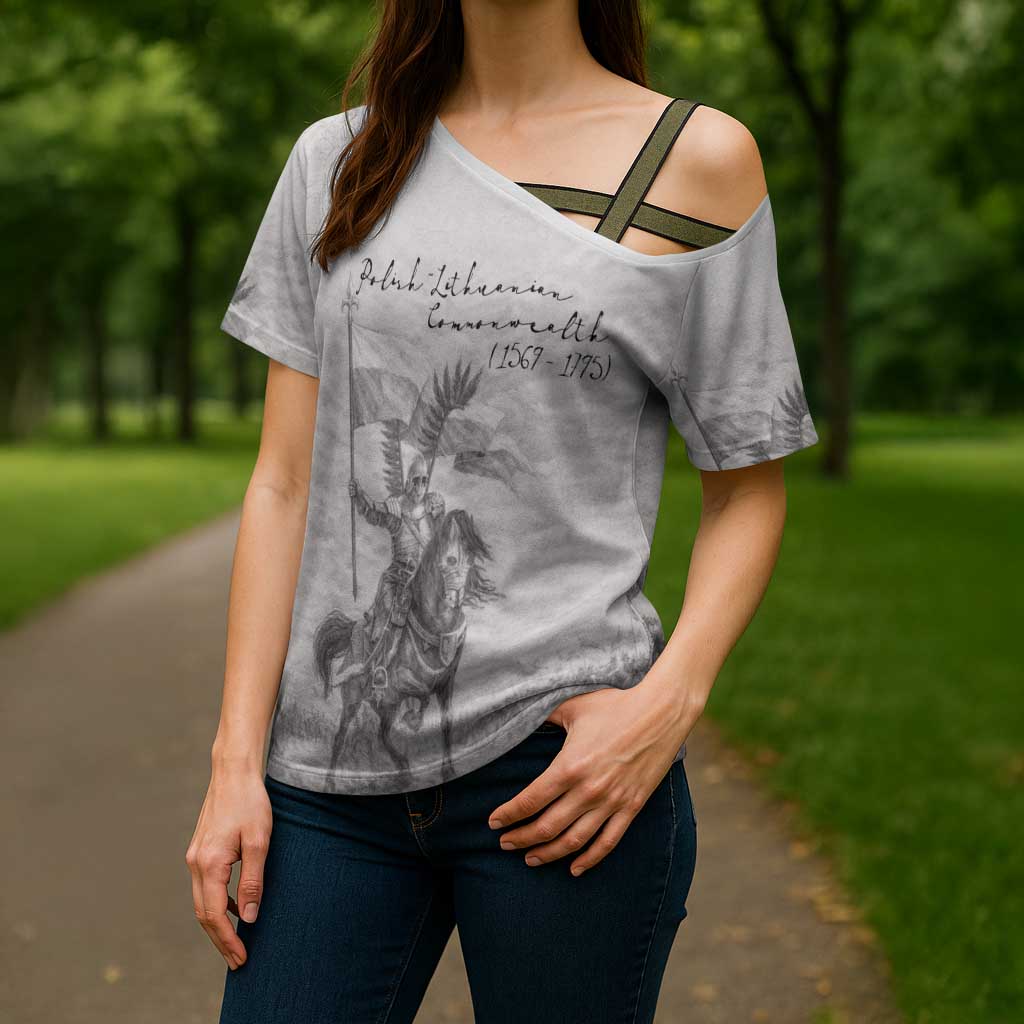 Polish-Lithuanian Commonwealth Cross Shoulder Shirt Winged Hussars-Vintage Style