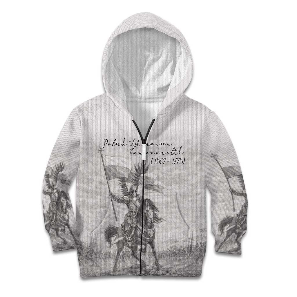 Polish-Lithuanian Commonwealth Kid Hoodie Winged Hussars-Vintage Style