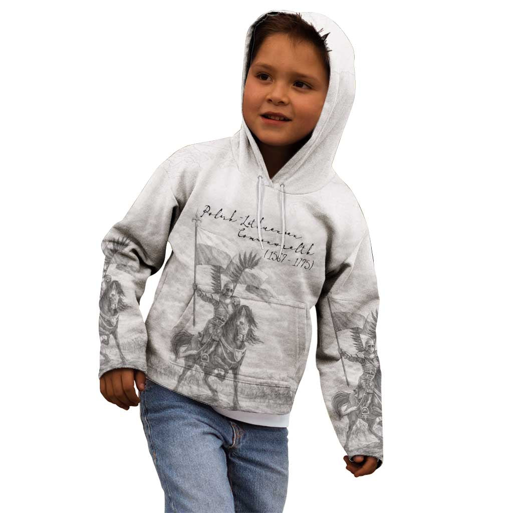 Polish-Lithuanian Commonwealth Kid Hoodie Winged Hussars-Vintage Style