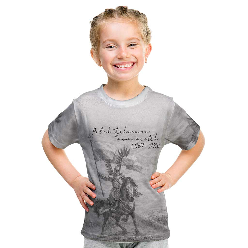 Polish-Lithuanian Commonwealth Kid T Shirt Winged Hussars-Vintage Style