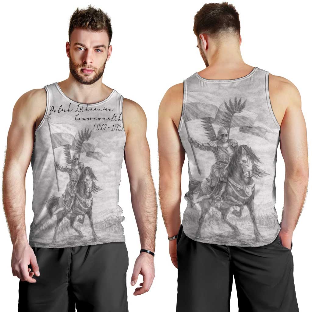 Polish-Lithuanian Commonwealth Men Tank Top Winged Hussars-Vintage Style