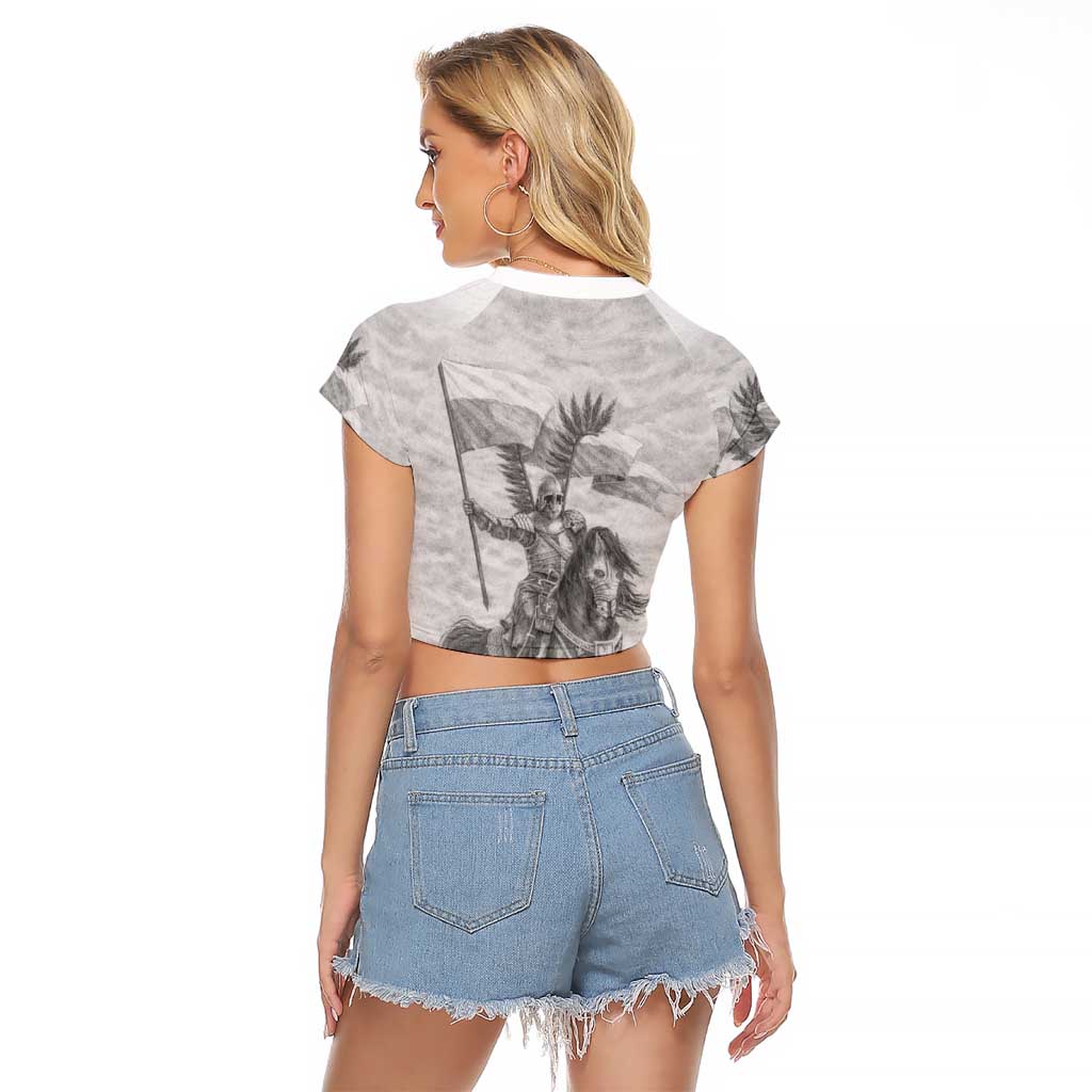 Polish-Lithuanian Commonwealth Raglan Cropped T Shirt Winged Hussars-Vintage Style