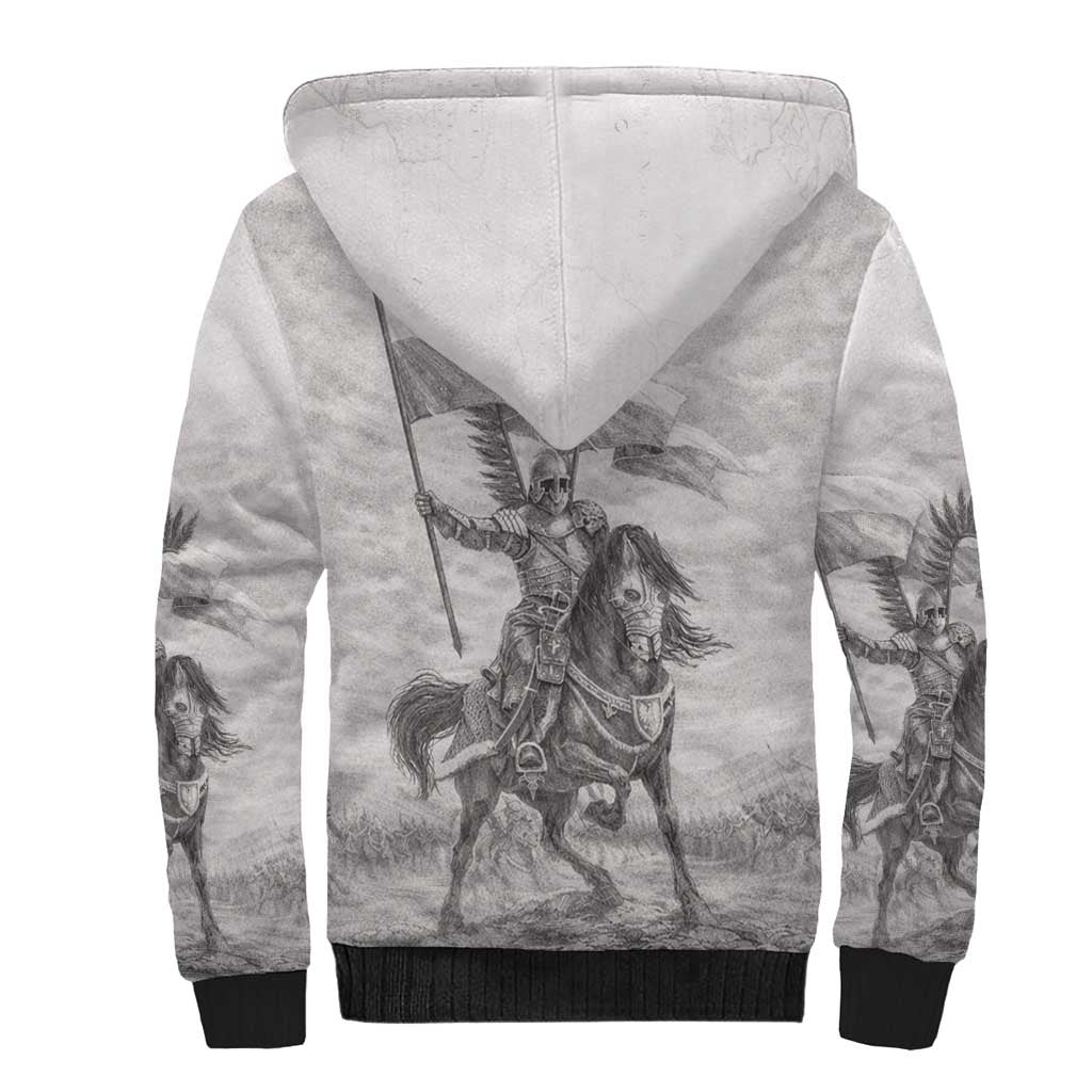 Polish-Lithuanian Commonwealth Sherpa Hoodie Winged Hussars-Vintage Style