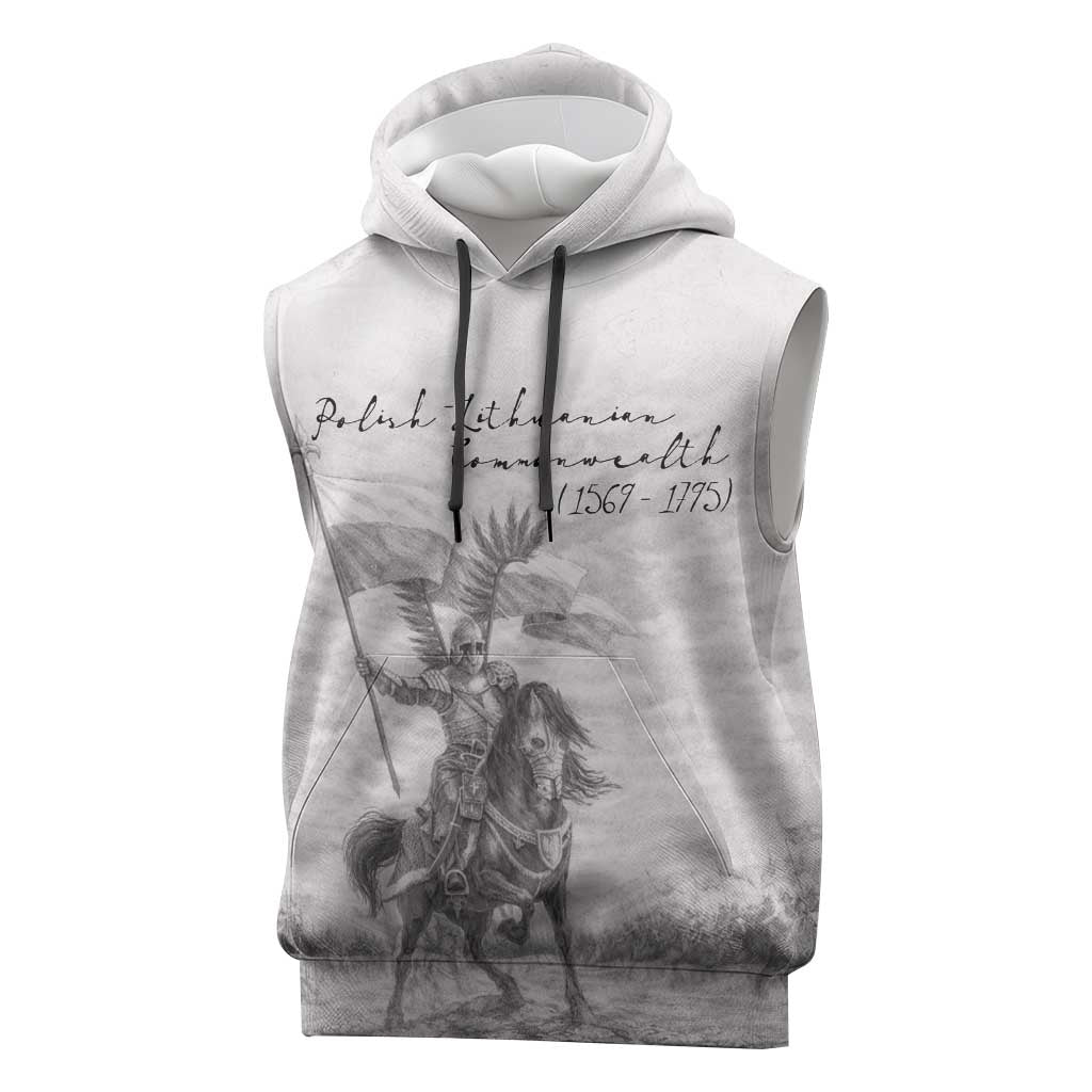 Polish-Lithuanian Commonwealth Sleeveless Hoodie Winged Hussars-Vintage Style