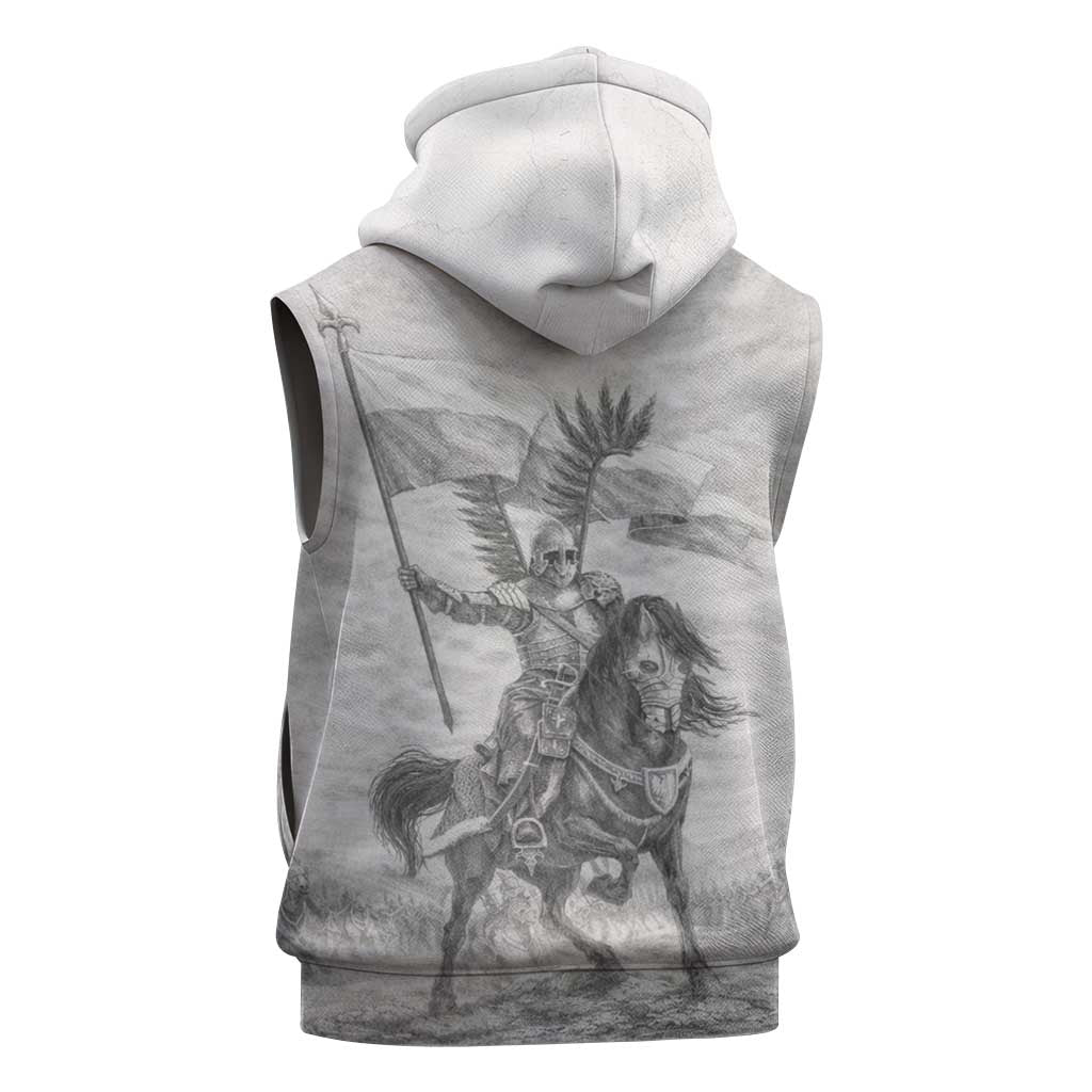 Polish-Lithuanian Commonwealth Sleeveless Zip Hoodie Winged Hussars-Vintage Style
