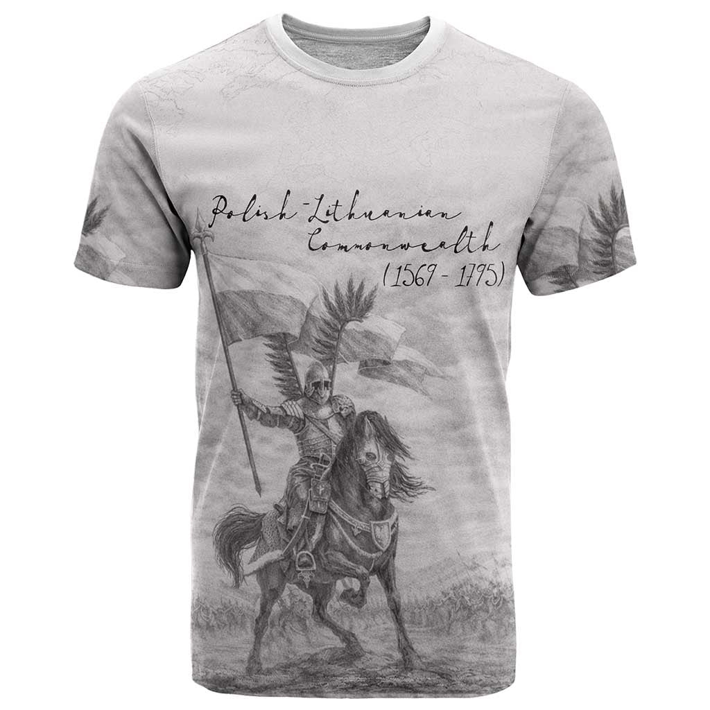 Polish-Lithuanian Commonwealth T Shirt Winged Hussars-Vintage Style