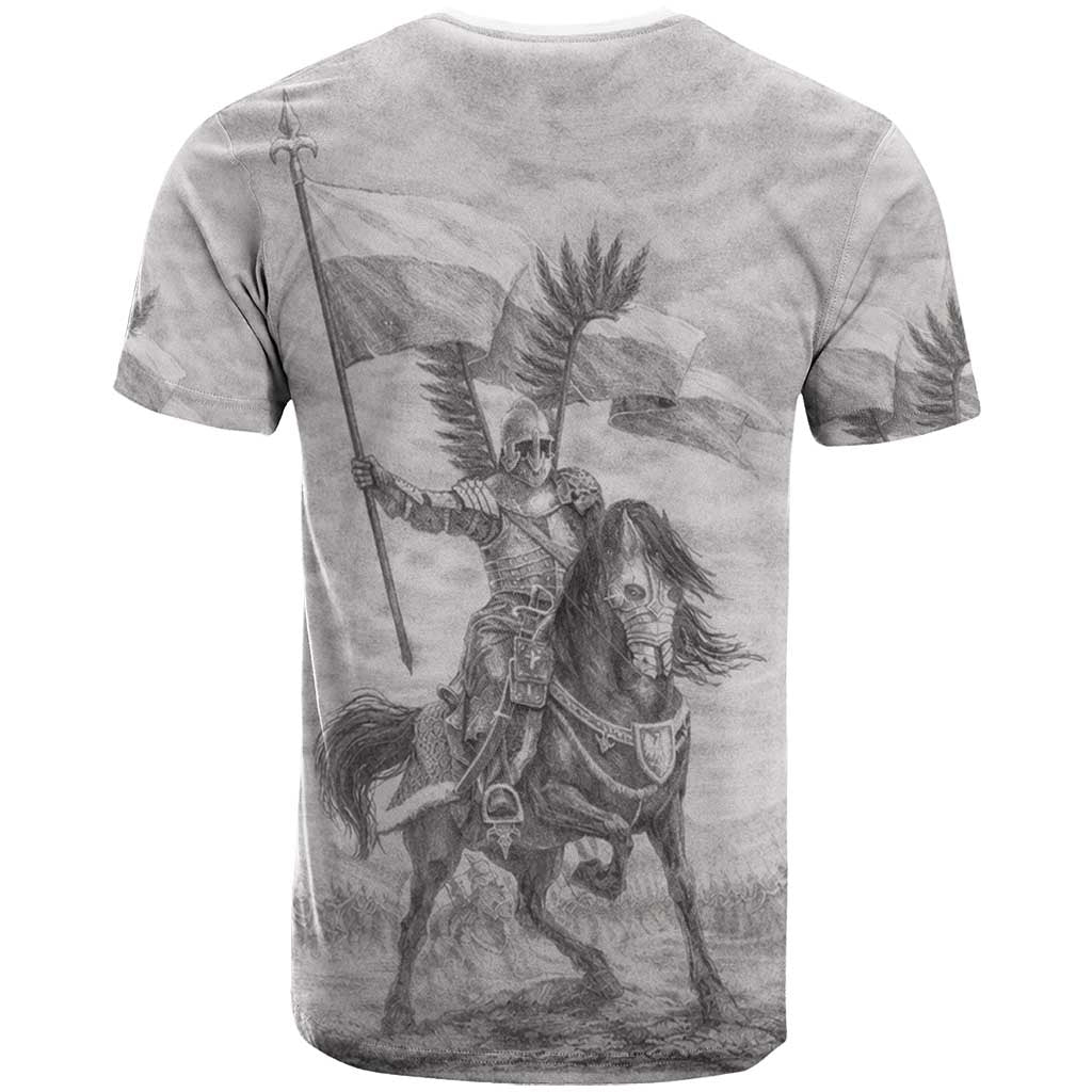 Polish-Lithuanian Commonwealth T Shirt Winged Hussars-Vintage Style