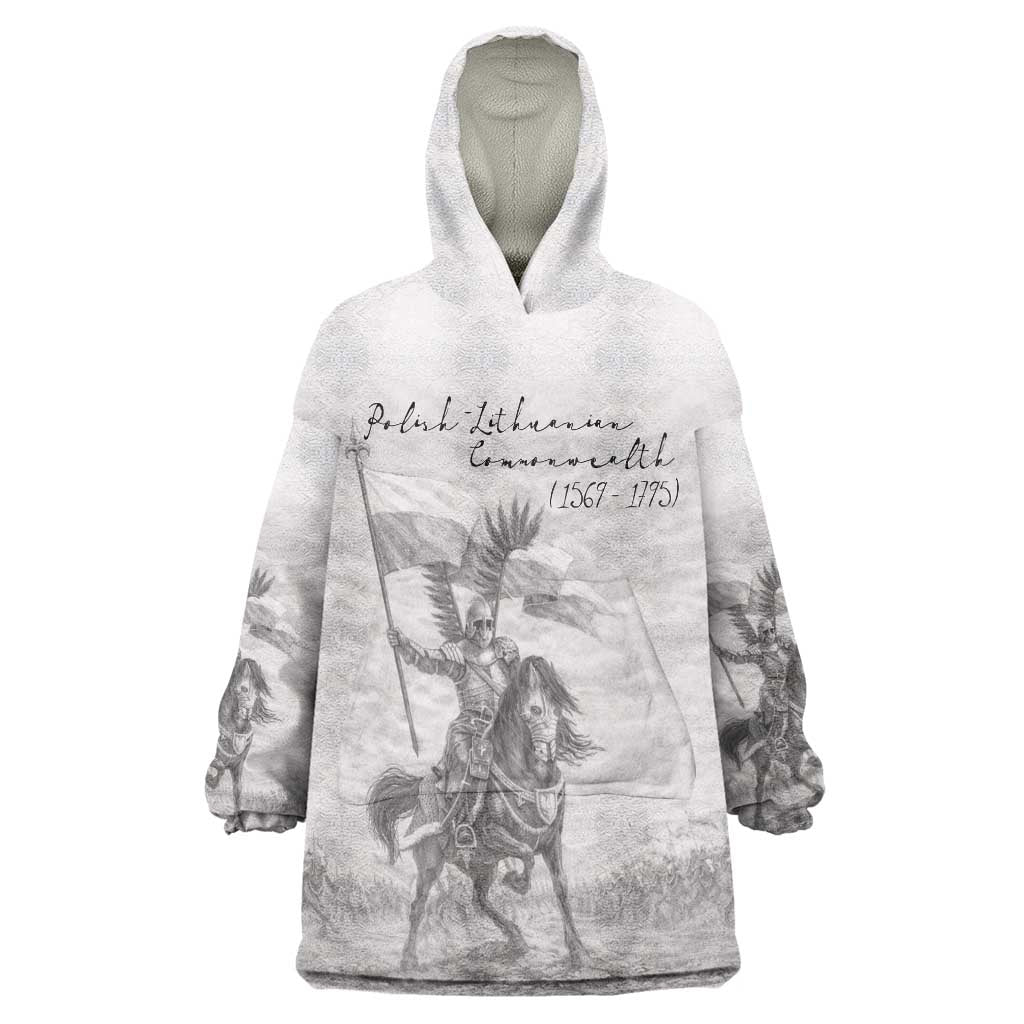 Polish-Lithuanian Commonwealth Wearable Blanket Hoodie Winged Hussars-Vintage Style