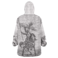 Polish-Lithuanian Commonwealth Wearable Blanket Hoodie Winged Hussars-Vintage Style