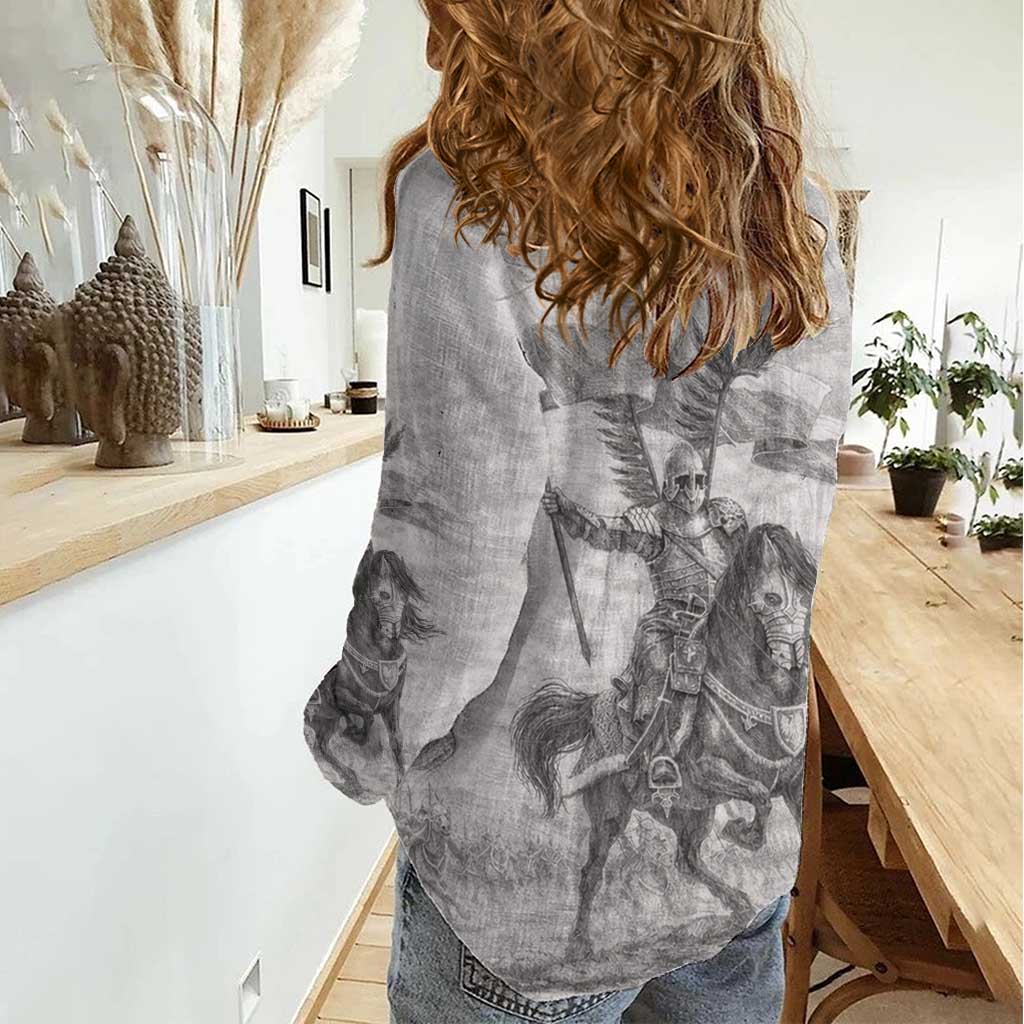 Polish-Lithuanian Commonwealth Women Casual Shirt Winged Hussars-Vintage Style