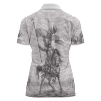 Polish-Lithuanian Commonwealth Women Polo Shirt Winged Hussars-Vintage Style