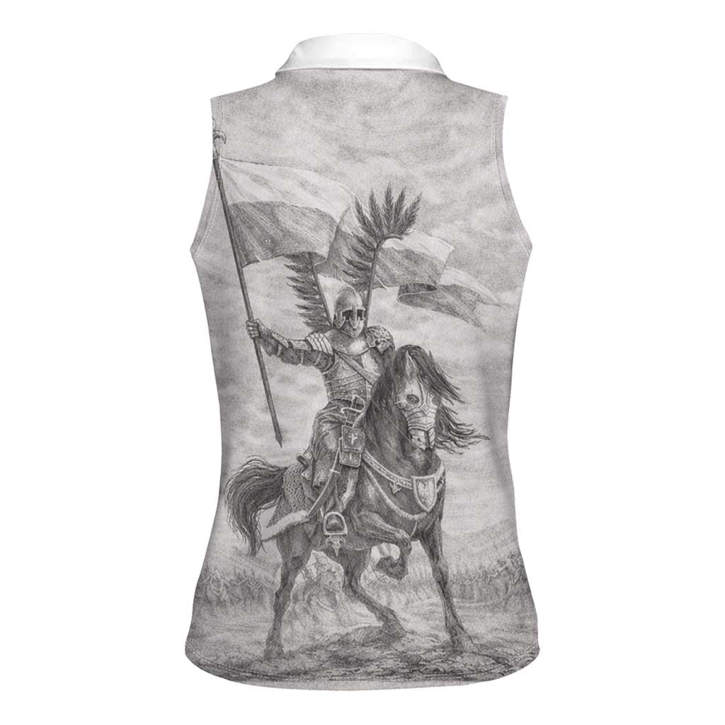 Polish-Lithuanian Commonwealth Women Sleeveless Polo Shirt Winged Hussars-Vintage Style