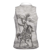 Polish-Lithuanian Commonwealth Women Sleeveless Polo Shirt Winged Hussars-Vintage Style