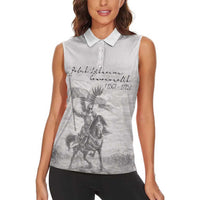 Polish-Lithuanian Commonwealth Women Sleeveless Polo Shirt Winged Hussars-Vintage Style