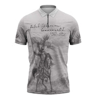 Polish-Lithuanian Commonwealth Zipper Polo Shirt Winged Hussars-Vintage Style