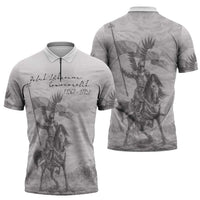 Polish-Lithuanian Commonwealth Zipper Polo Shirt Winged Hussars-Vintage Style