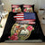 Kentucky Race For Rose 150th Bedding Set Horseshoe With American Flag Vintage Style