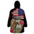 Kentucky Race For Rose 150th Wearable Blanket Hoodie Horseshoe With American Flag Vintage Style