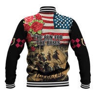 The First Kentucky Horse Racing Baseball Jacket Since 1875 American Flag Vintage Style - Wonder Print Shop