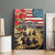 The First Kentucky Horse Racing Canvas Wall Art Since 1875 American Flag Vintage Style - Wonder Print Shop