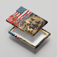 The First Kentucky Horse Racing Canvas Wall Art Since 1875 American Flag Vintage Style - Wonder Print Shop