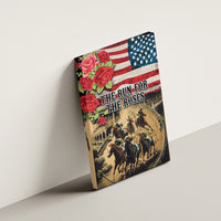 The First Kentucky Horse Racing Canvas Wall Art Since 1875 American Flag Vintage Style - Wonder Print Shop