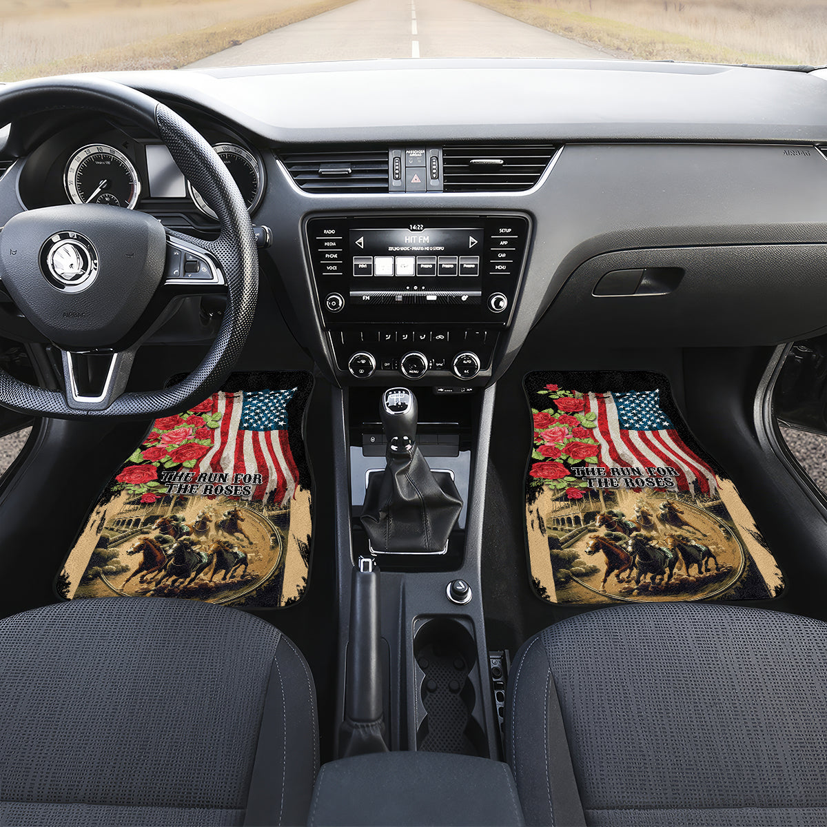 The First Kentucky Horse Racing Car Mats Since 1875 American Flag Vintage Style - Wonder Print Shop