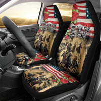 The First Kentucky Horse Racing Car Seat Cover Since 1875 American Flag Vintage Style - Wonder Print Shop
