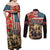 The First Kentucky Horse Racing Couples Matching Off Shoulder Maxi Dress and Long Sleeve Button Shirt Since 1875 American Flag Vintage Style - Wonder Print Shop