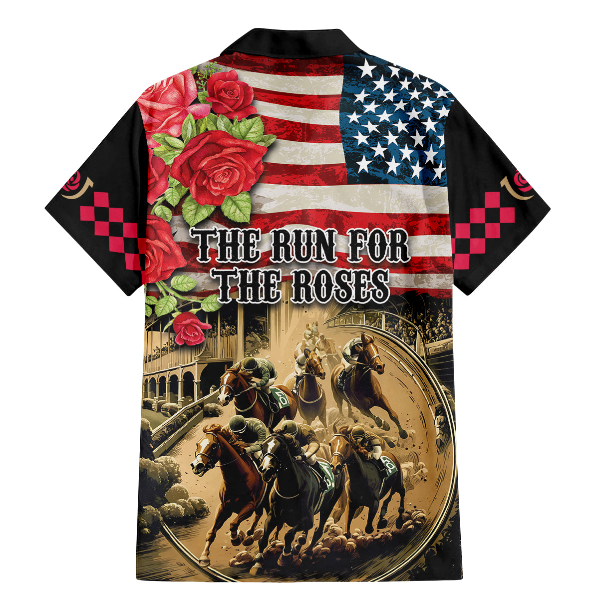 The First Kentucky Horse Racing Family Matching Mermaid Dress and Hawaiian Shirt Since 1875 American Flag Vintage Style - Wonder Print Shop