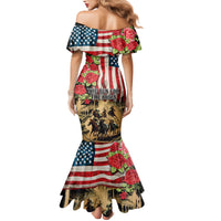 The First Kentucky Horse Racing Family Matching Mermaid Dress and Hawaiian Shirt Since 1875 American Flag Vintage Style - Wonder Print Shop