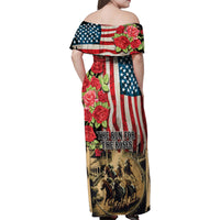 The First Kentucky Horse Racing Family Matching Off Shoulder Maxi Dress and Hawaiian Shirt Since 1875 American Flag Vintage Style - Wonder Print Shop