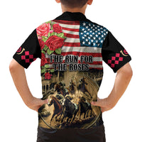 The First Kentucky Horse Racing Family Matching Tank Maxi Dress and Hawaiian Shirt Since 1875 American Flag Vintage Style - Wonder Print Shop