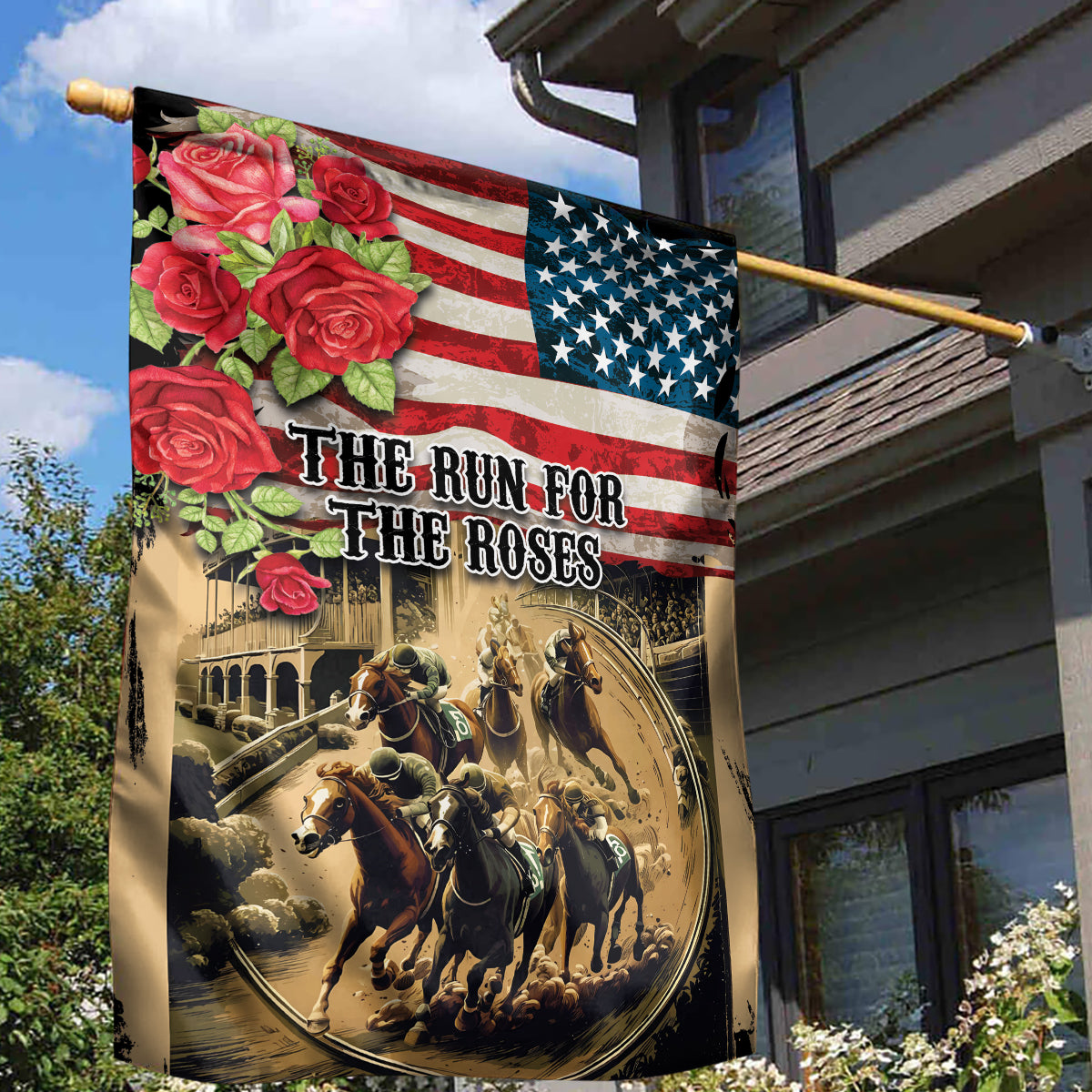 The First Kentucky Horse Racing Garden Flag Since 1875 American Flag Vintage Style - Wonder Print Shop